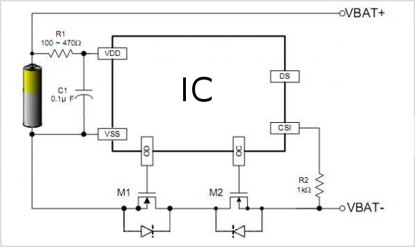 Battery protection schematic